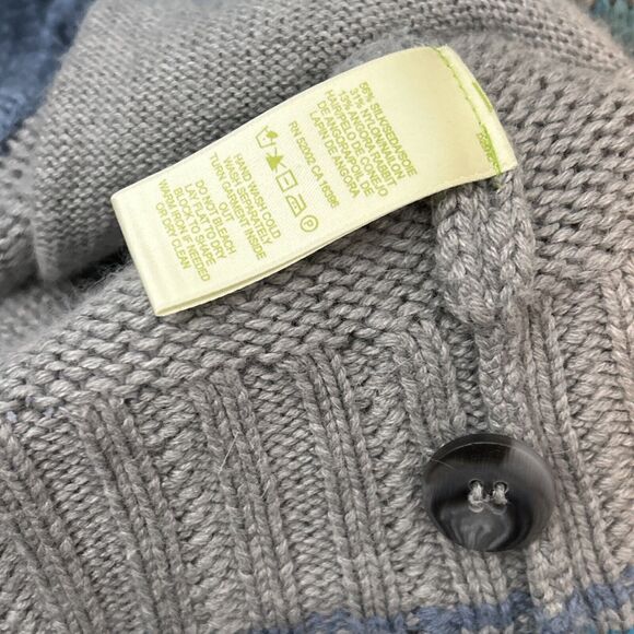 Sigrid Olsen Silk Rabbit Hair Fair Isle Knit Button Up Cardigan Jumper Small - Picture 6 of 8